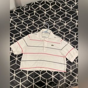 Lacoste Collared Crop Top